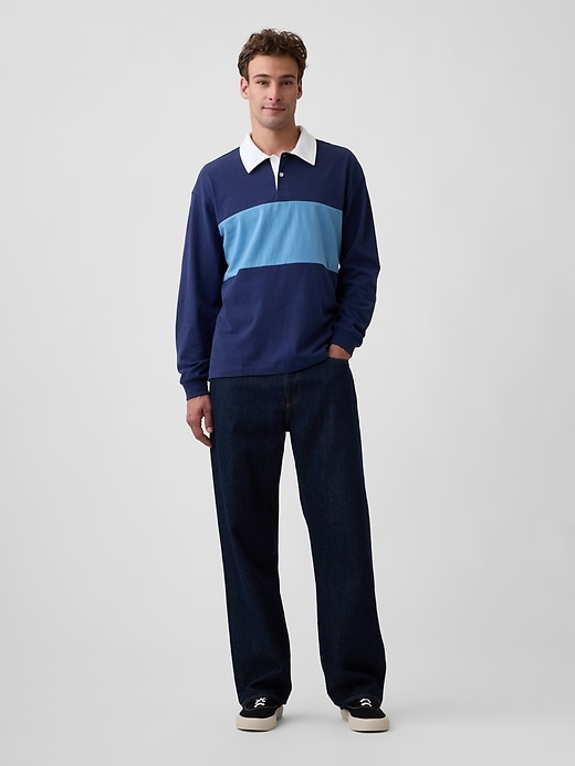 Image number 3 showing, Boxy Colorblock Rugby Polo Shirt