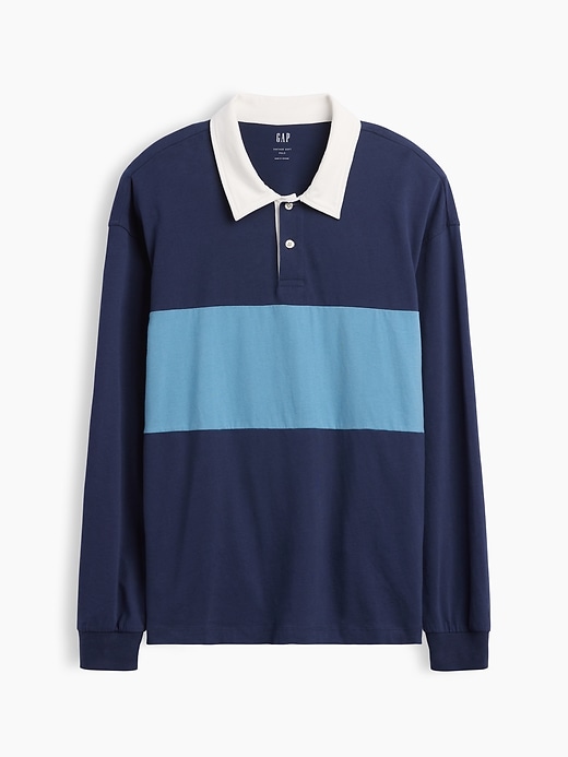 Image number 5 showing, Boxy Colorblock Rugby Polo Shirt
