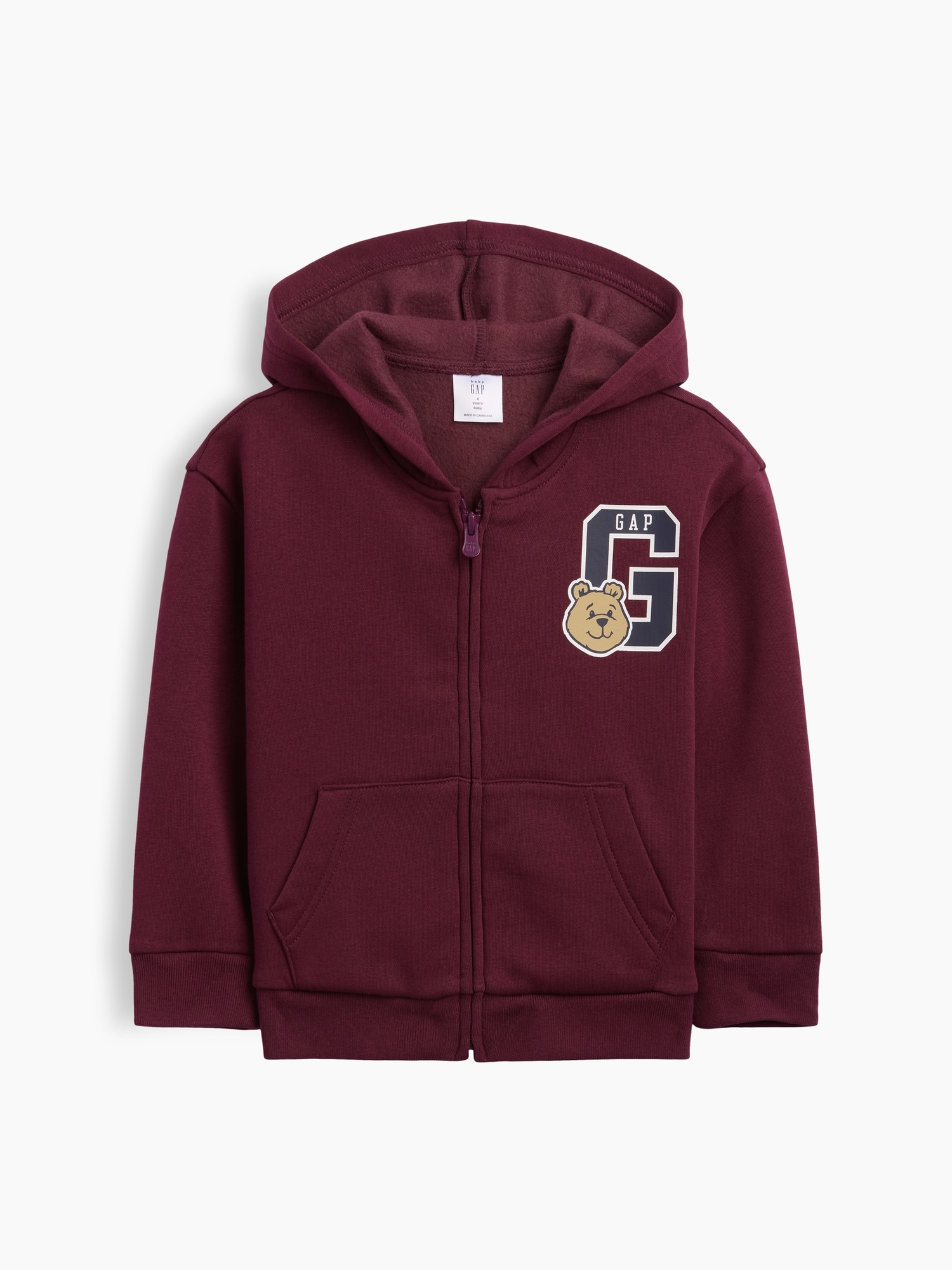 babyGap Relaxed Brannan Bear Logo Zip Hoodie