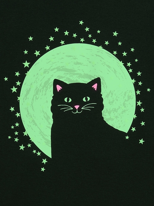 Image number 2 showing, babyGap Glow-in-the-Dark Halloween Cat PJ Set