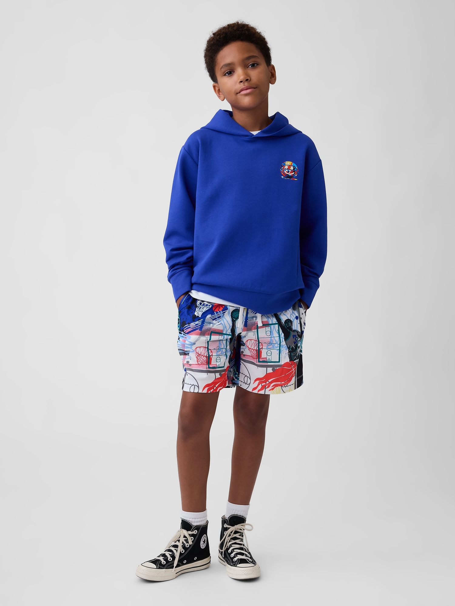 Kids 100% Recycled Pull-On Mesh Shorts