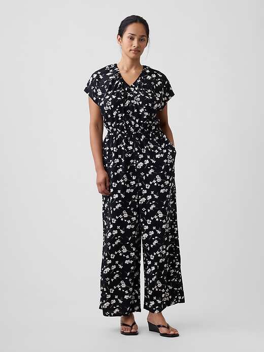 Image number 4 showing, Flutter Sleeve Wide-Leg Jumpsuit