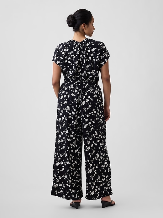 Image number 5 showing, Flutter Sleeve Wide-Leg Jumpsuit