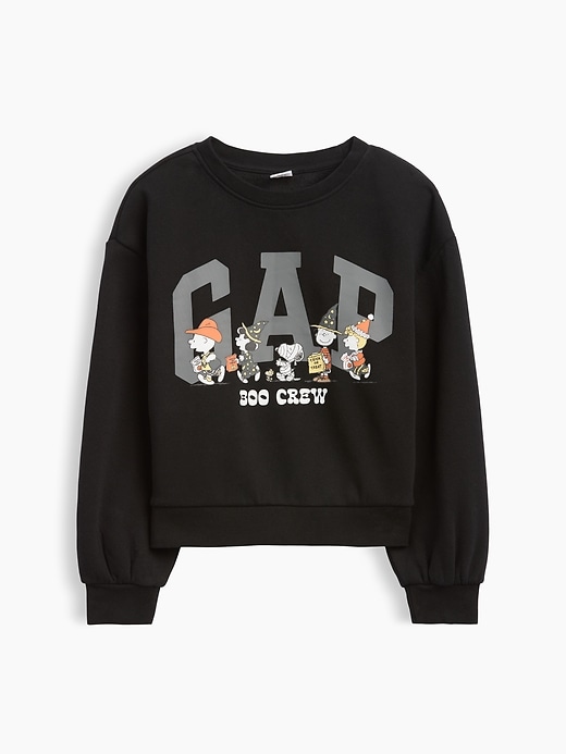 Image number 1 showing, GapKids Peanuts Oversized Wedge Sweatshirt