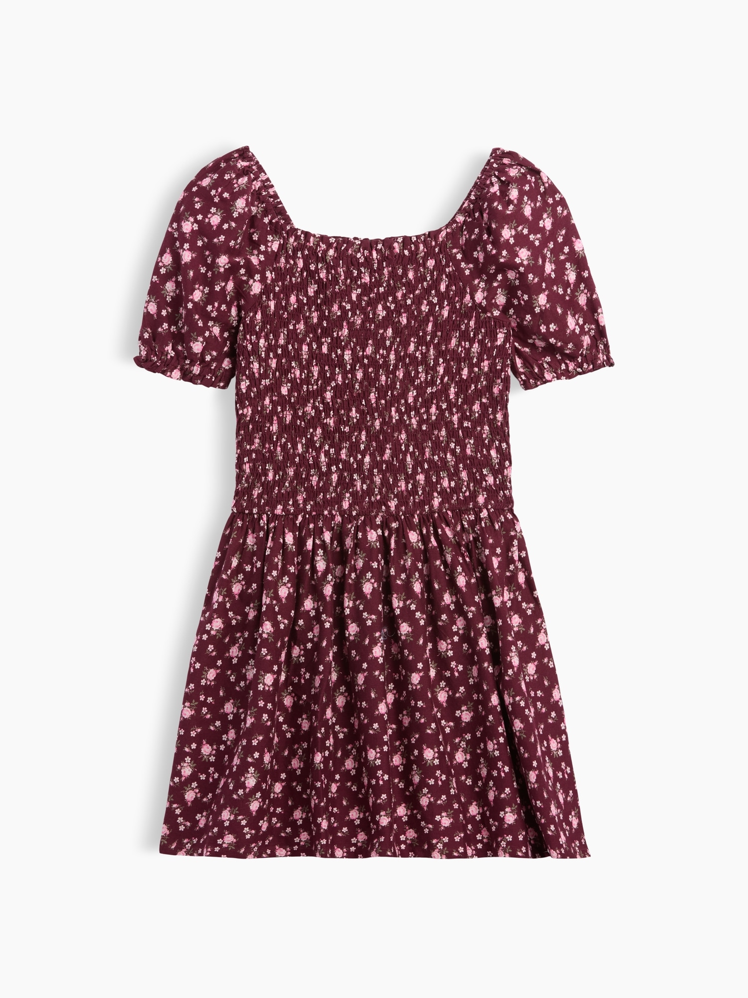 Kids Smocked Puff Sleeve Dress