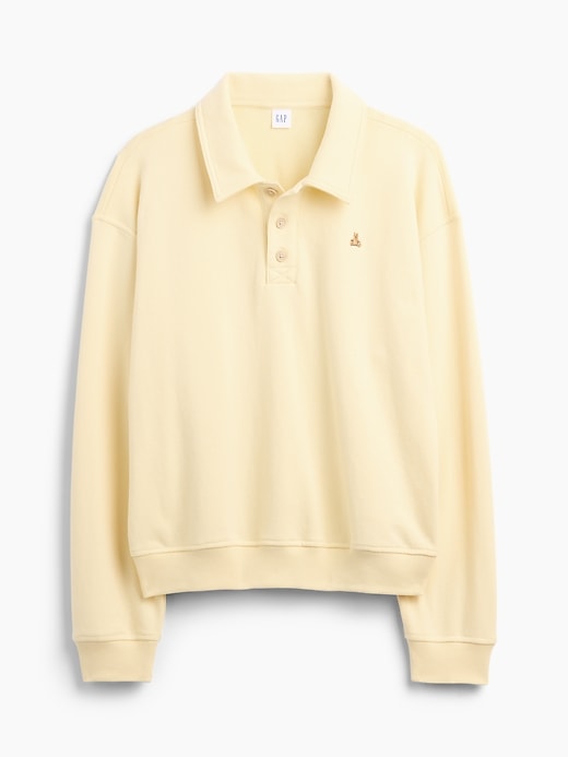 Relaxed Cropped Polo Sweatshirt | Gap Factory