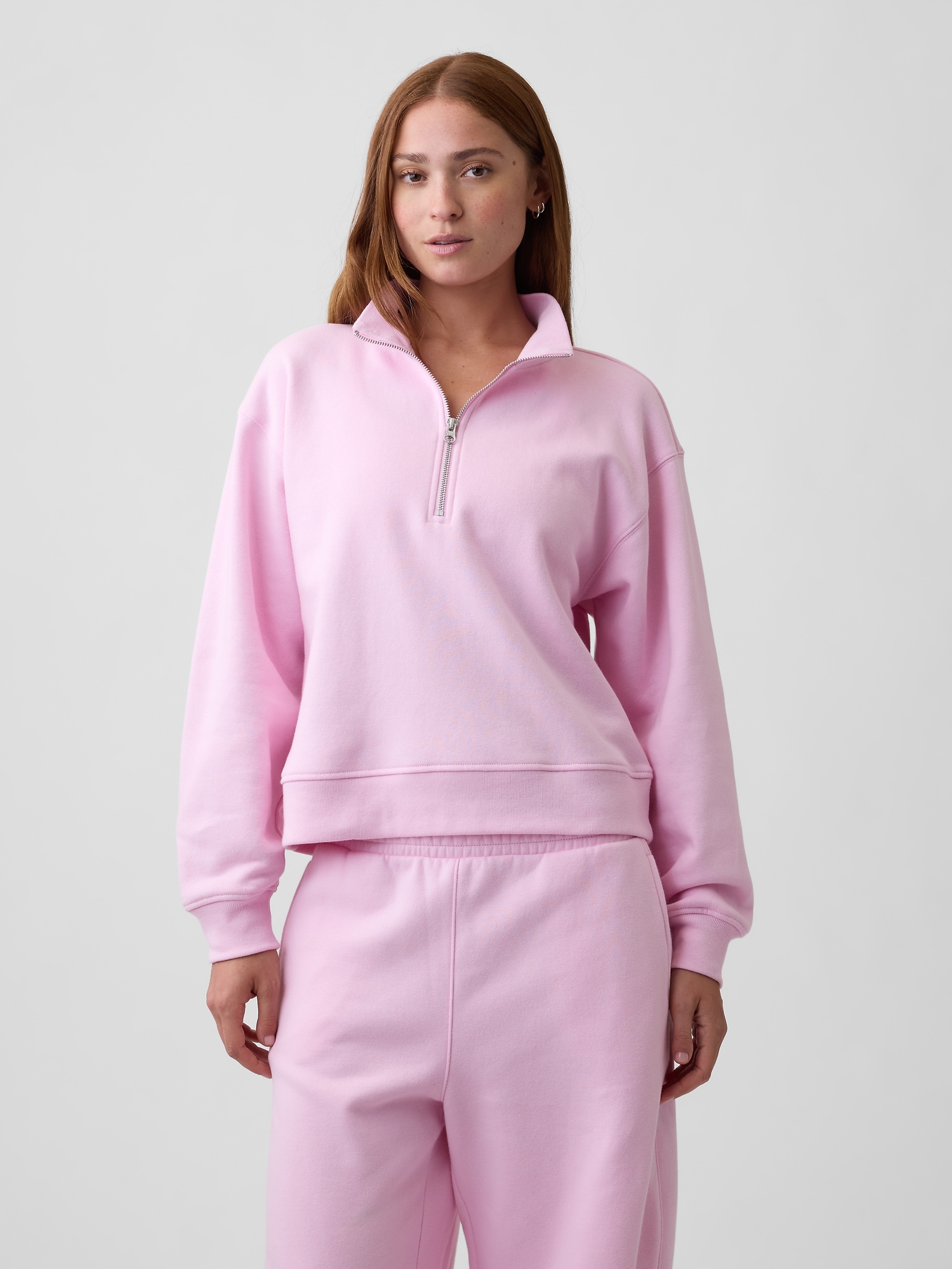 Relaxed Fleece Half-Zip Sweatshirt
