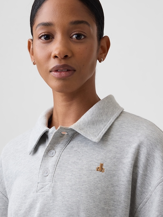 Relaxed Cropped Polo Sweatshirt | Gap Factory