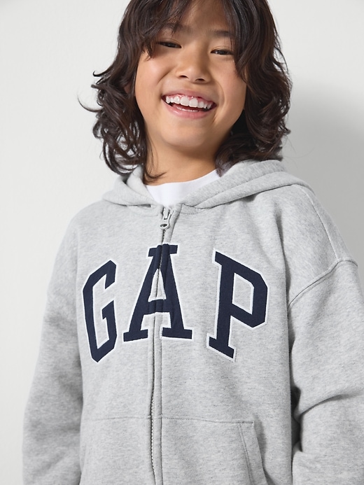 Kids Relaxed Gap Logo Zip Hoodie | Gap Factory