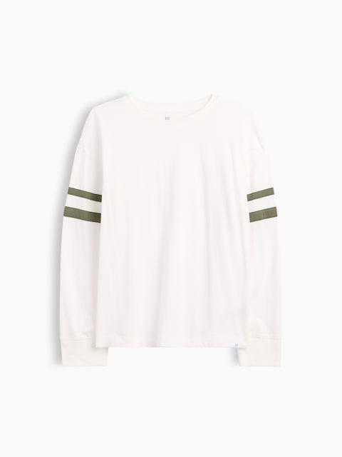Kids Relaxed Varsity Crewneck T-Shirt