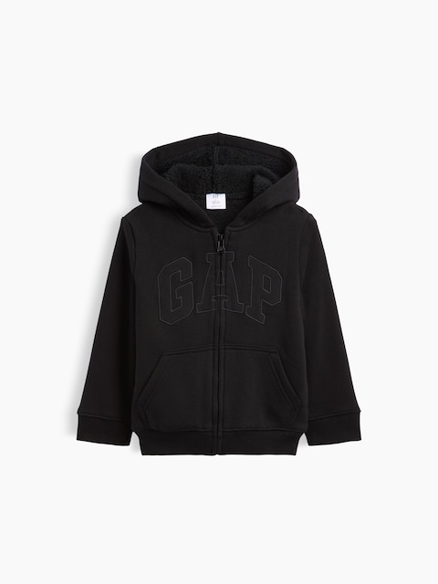 babyGap Sherpa-Lined Logo Zip Hoodie