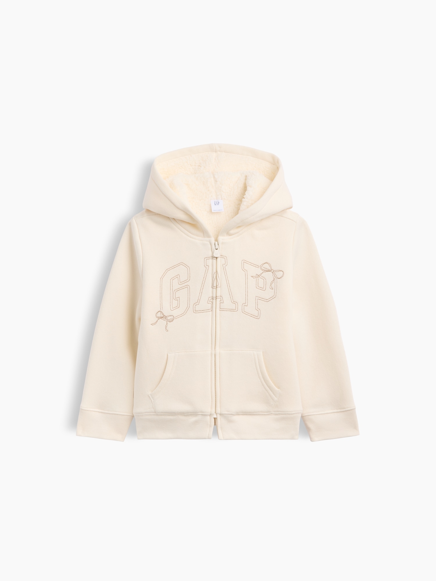 babyGap Sherpa-Lined Logo Zip Hoodie