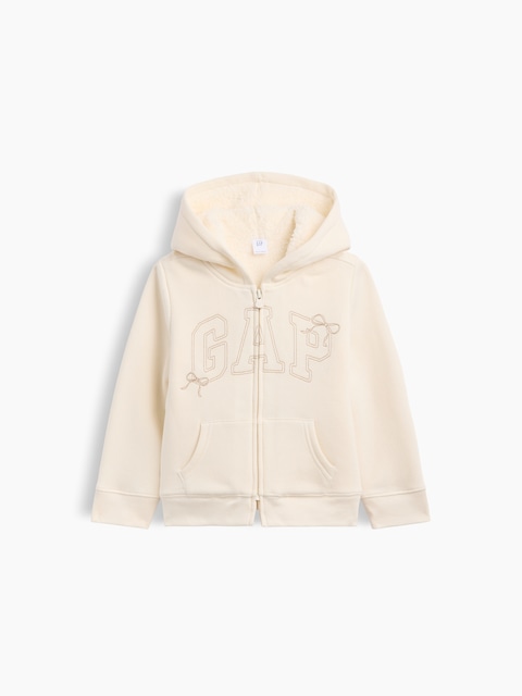 babyGap Sherpa-Lined Logo Zip Hoodie