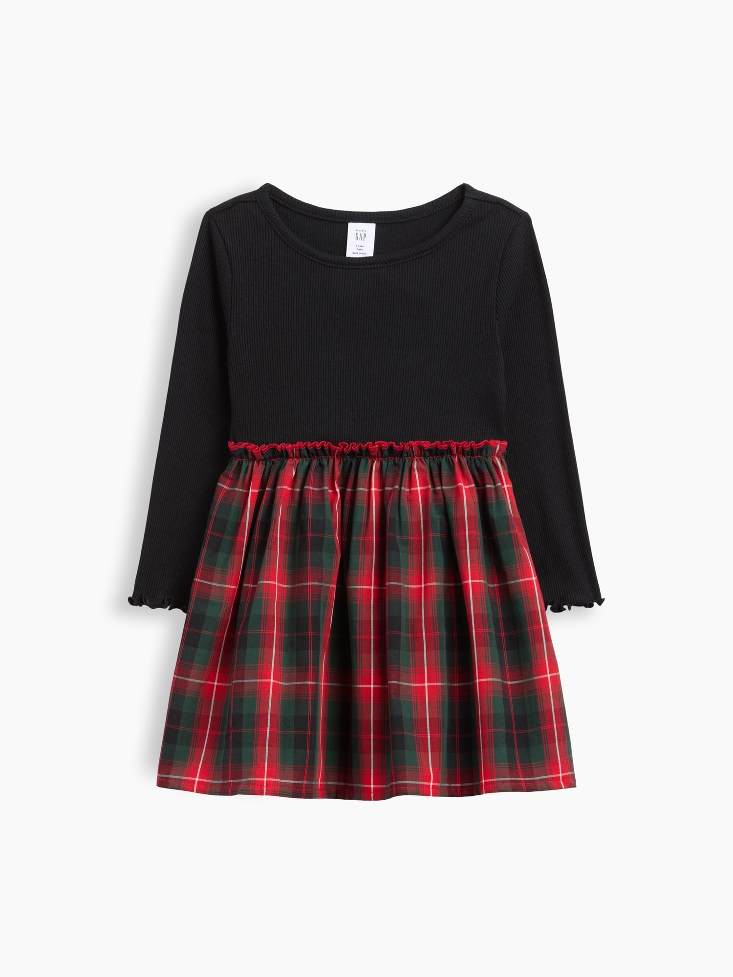 babyGap Ribbed Plaid Dress