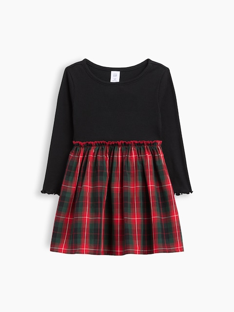 babyGap Ribbed Plaid Dress