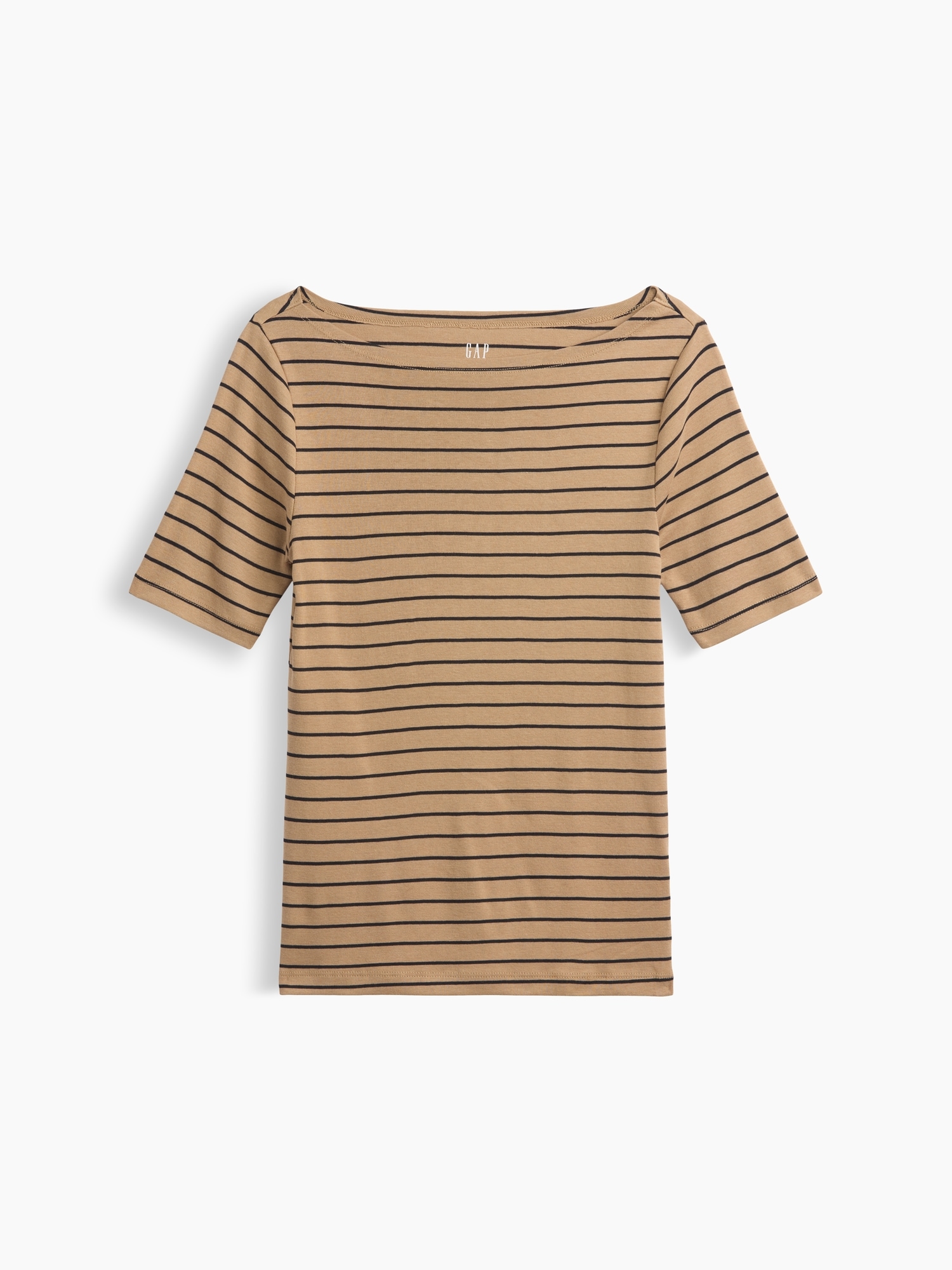 Modern Ribbed Boatneck Top