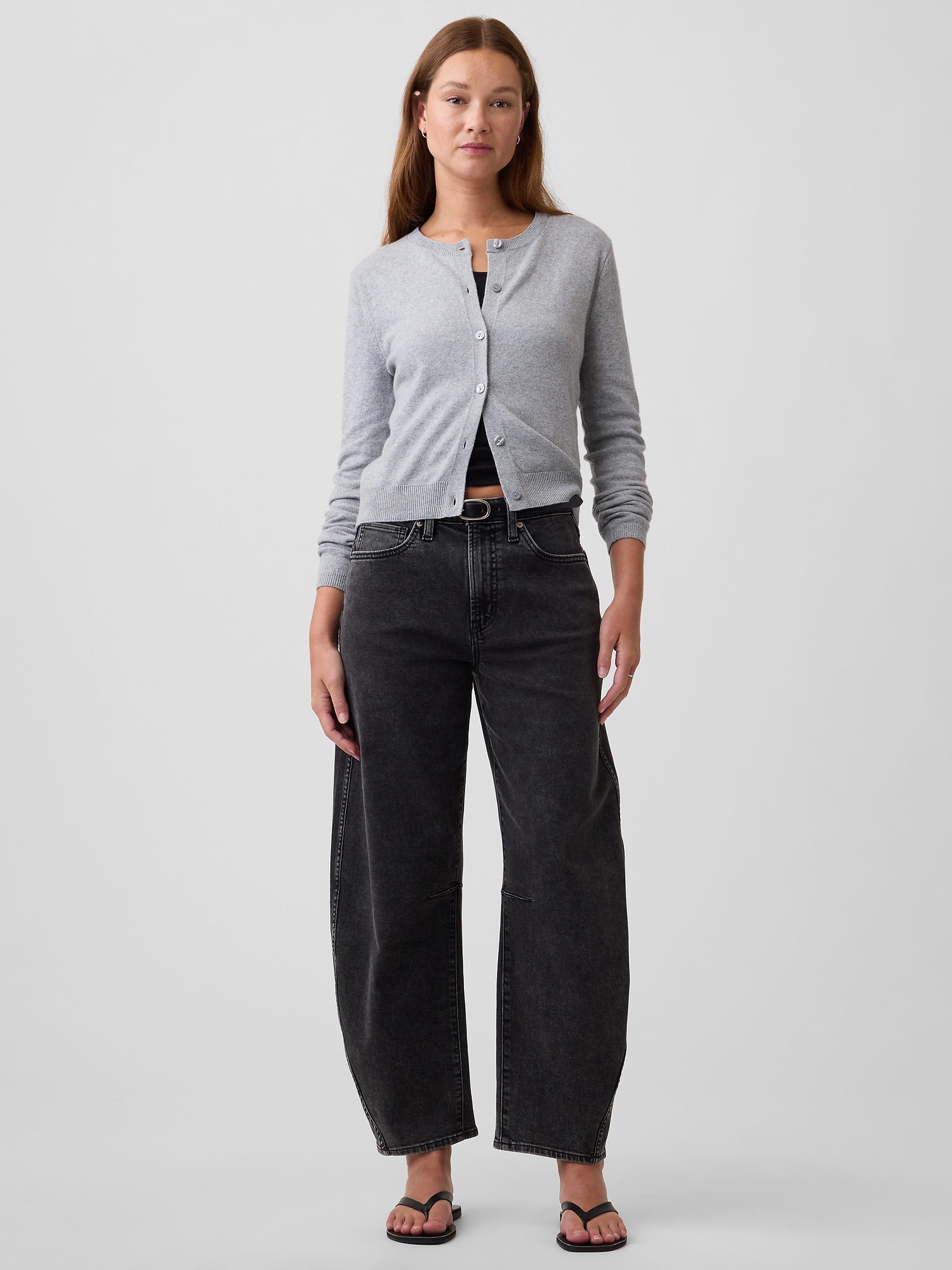 High Rise Barrel Jeans