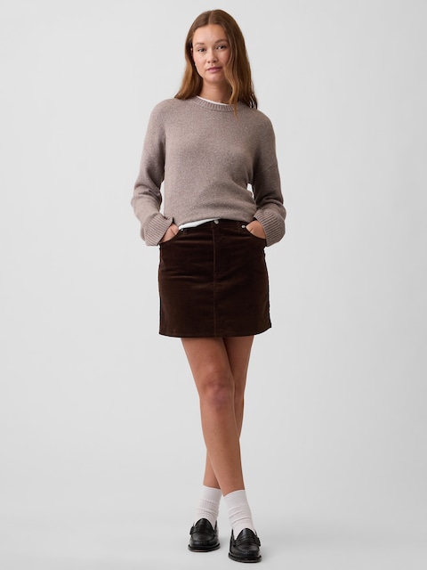 Corduroy Mini Skirt