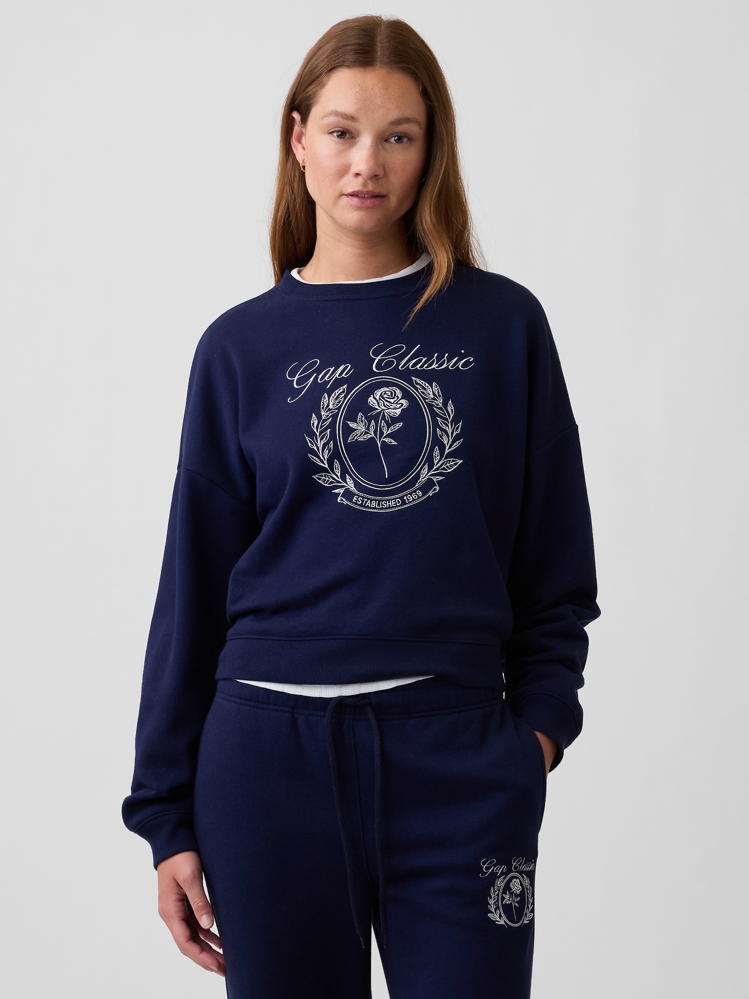 Relaxed Wedge Crewneck Sweatshirt