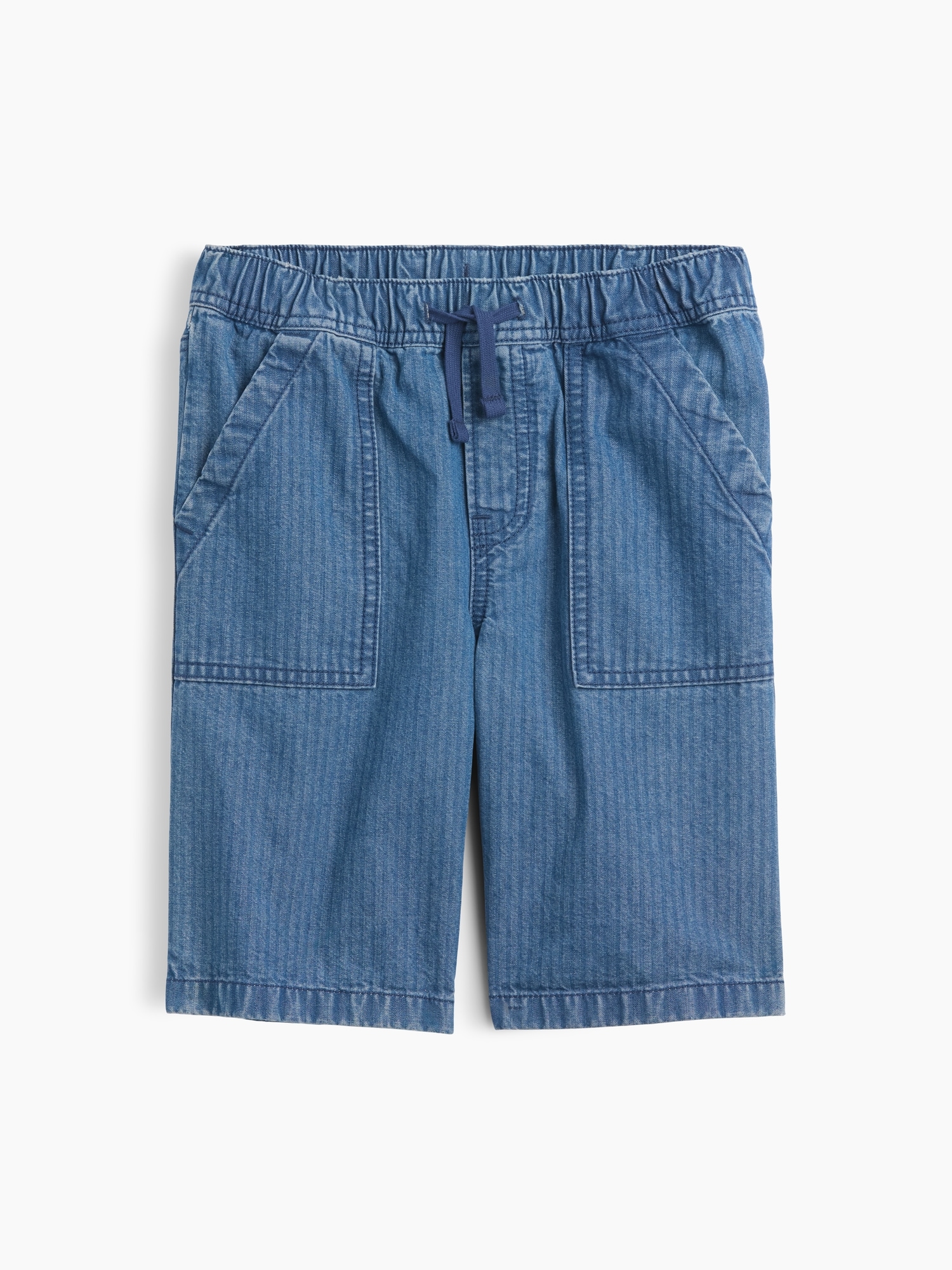 Kids Pull-On Loose Textured Denim Shorts