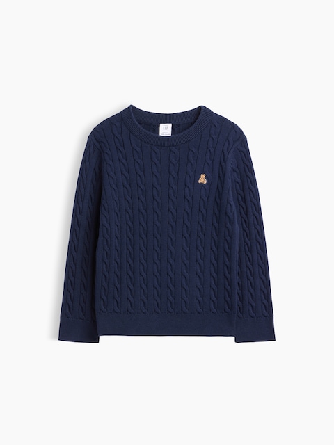 babyGap Brannan Bear Cable-Knit Crewneck Sweater