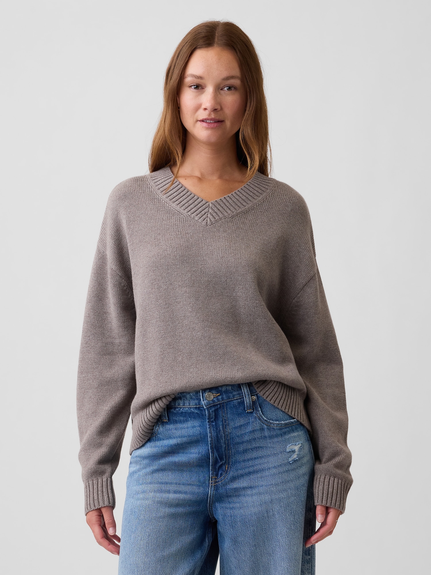 Oversized V-Neck Sweater