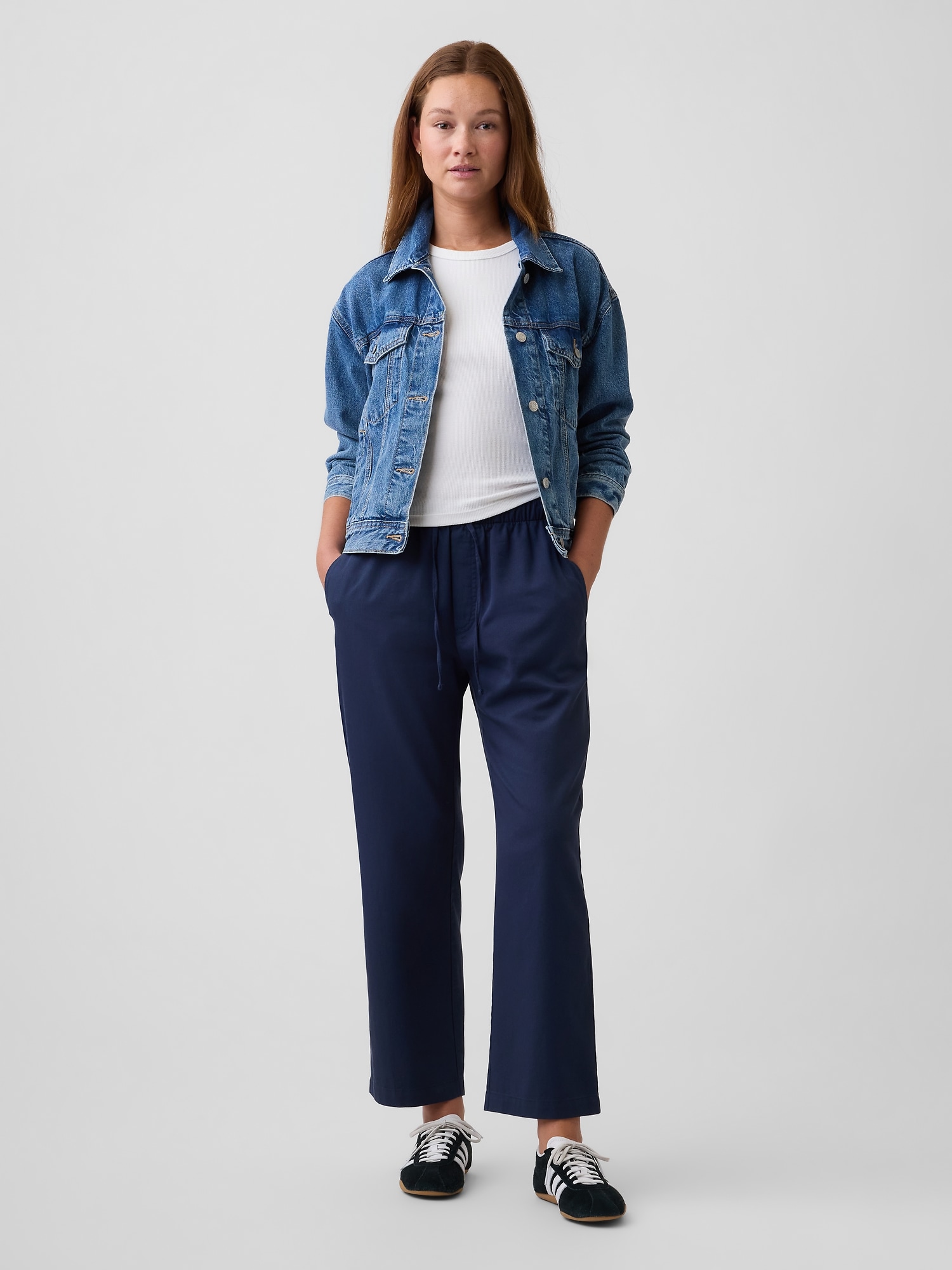 Mid Rise Easy Twill Pants