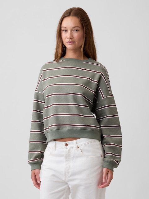 Relaxed Cropped Crewneck Sweatshirt