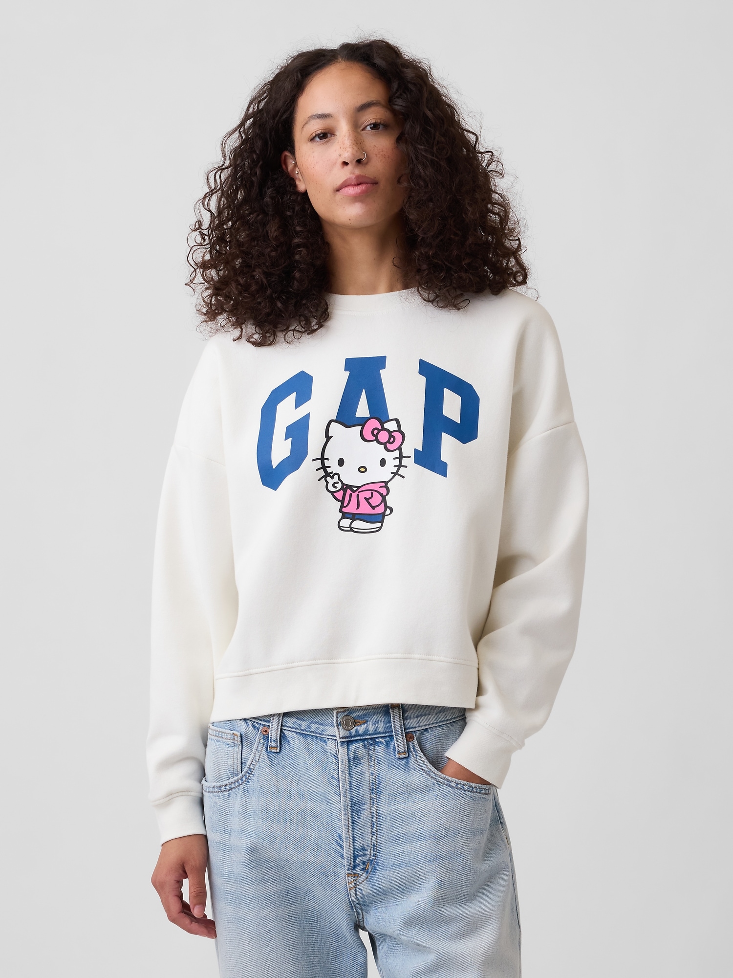 Oversized Wedge Crewneck Sweatshirt