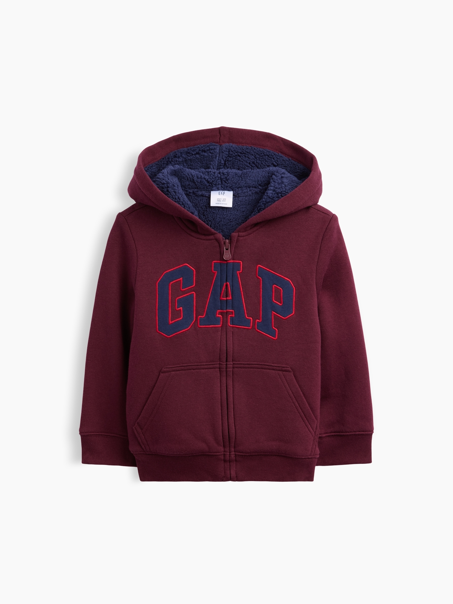 babyGap Sherpa-Lined Logo Zip Hoodie