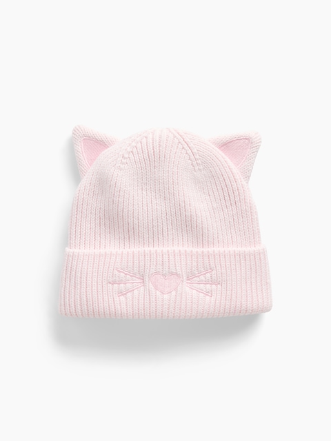 Toddler Ribbed Cat Beanie