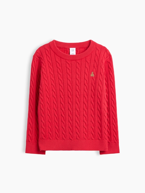 babyGap Brannan Bear Cable-Knit Crewneck Sweater
