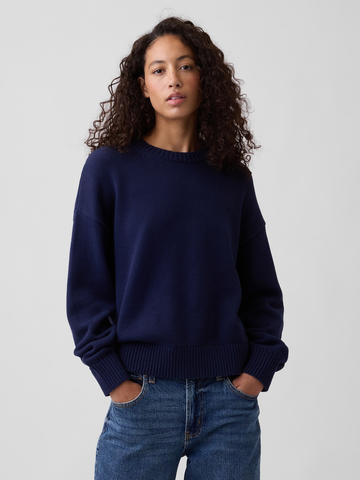 Relaxed Stripe Crewneck Sweater