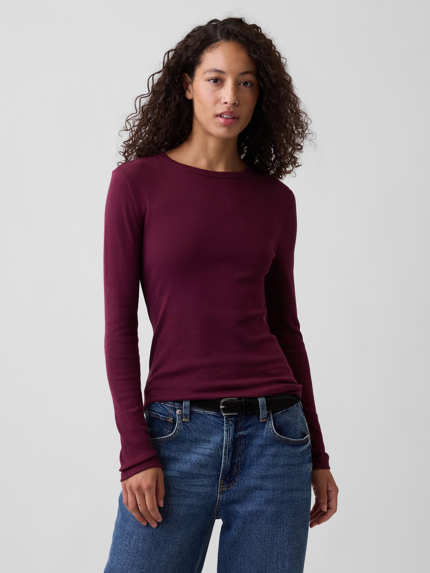 Modern Ribbed Crewneck T-Shirt
