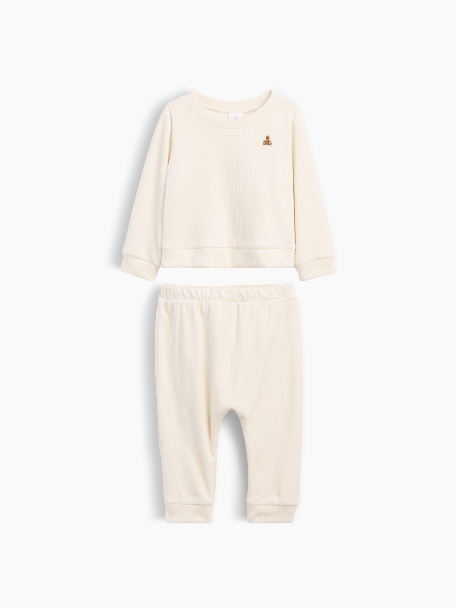 Baby Brannan Bear Ribbed Two-Piece Outfit Set