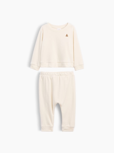 Baby Brannan Bear Velour Two-Piece Outfit Set