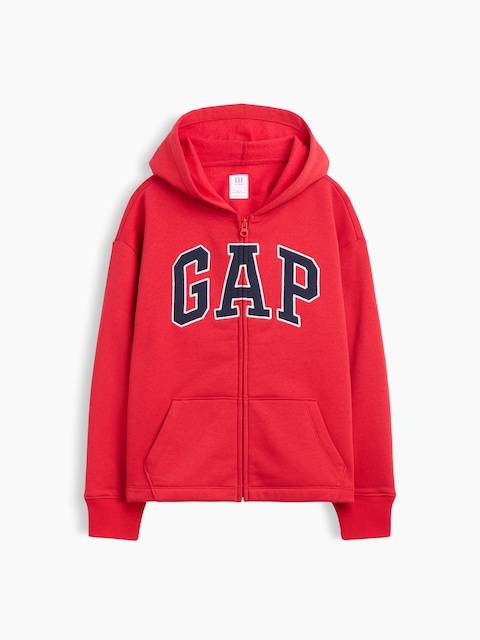 Kids Straight-Hem Gap Logo Zip Hoodie