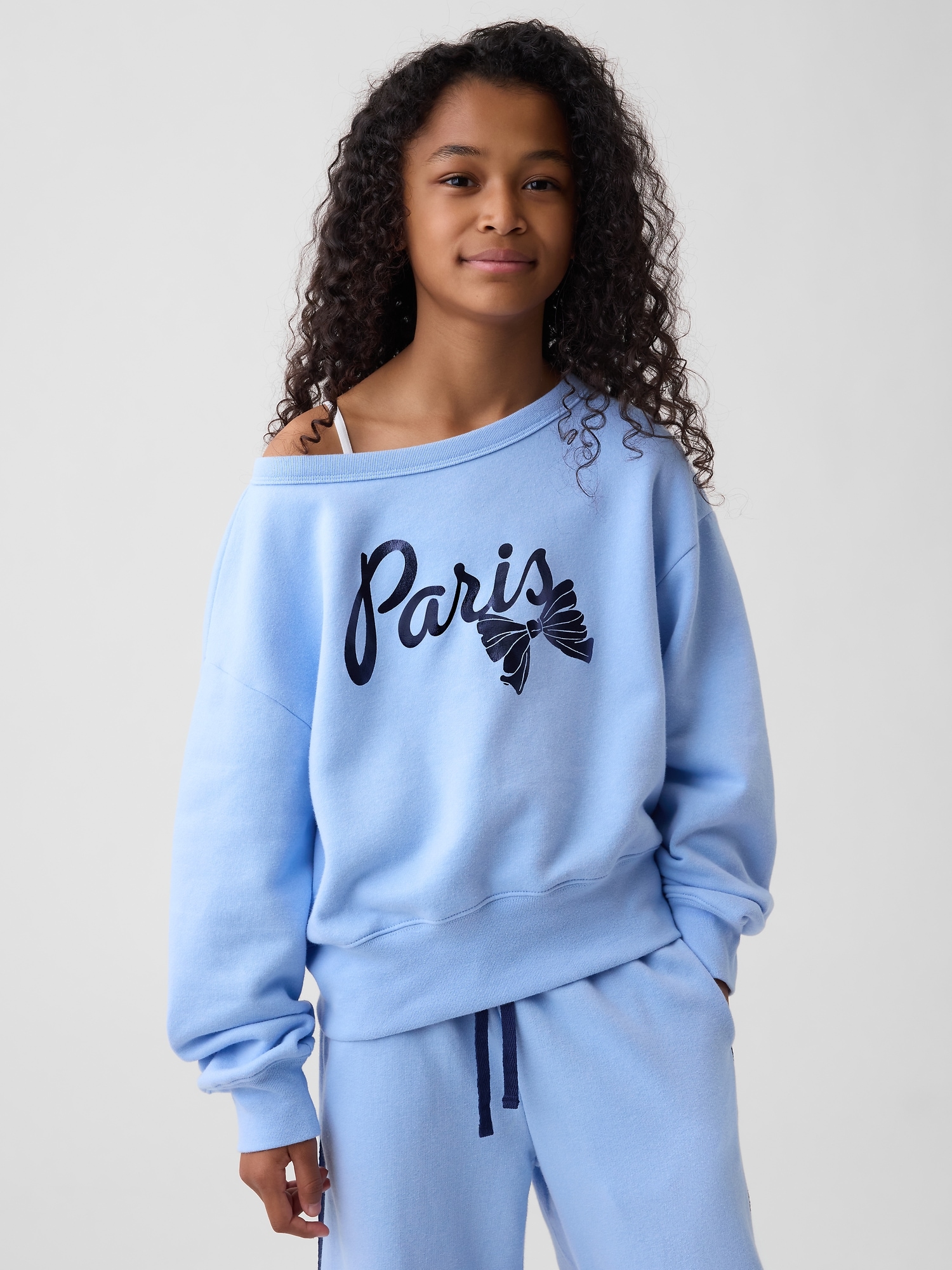 Kids Relaxed Crewneck Graphic Sweatshirt