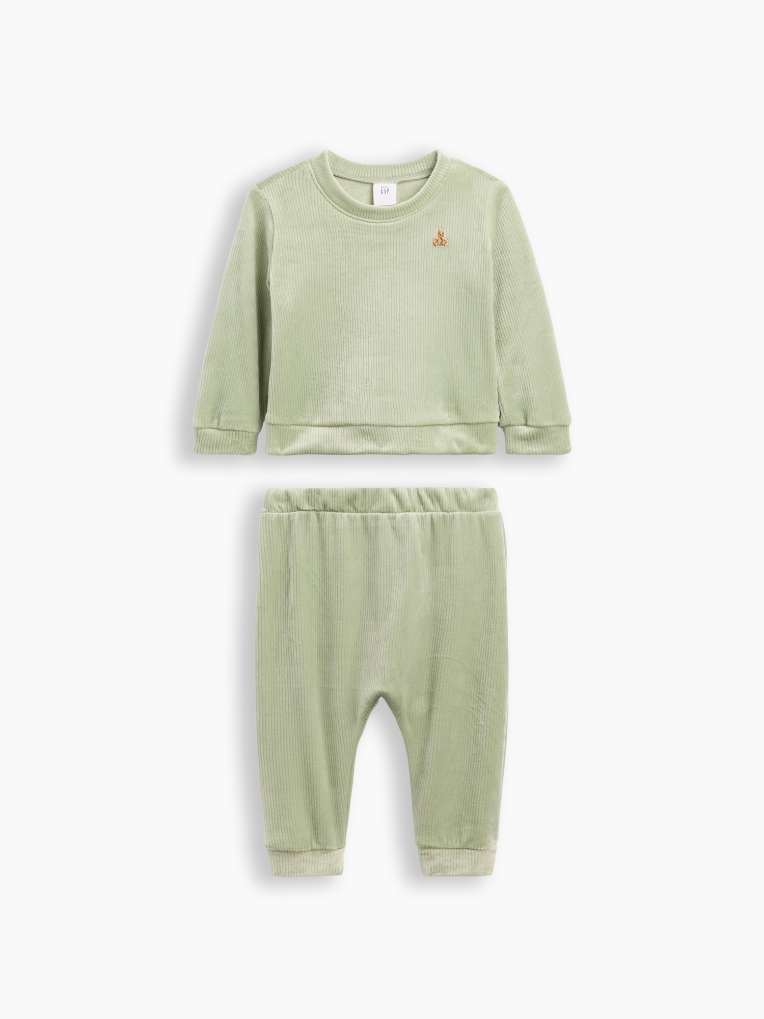 Baby Brannan Bear Ribbed Two-Piece Outfit Set