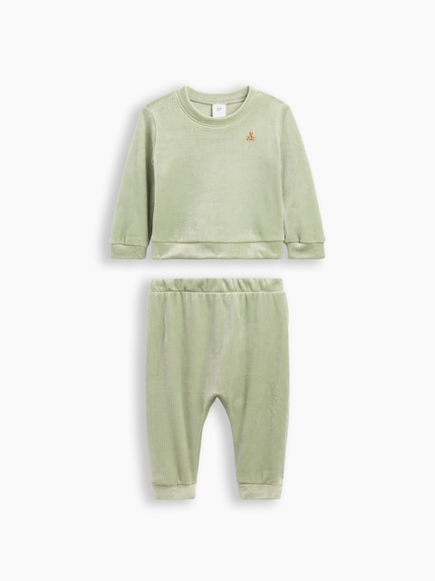Baby Brannan Bear Velour Two-Piece Outfit Set