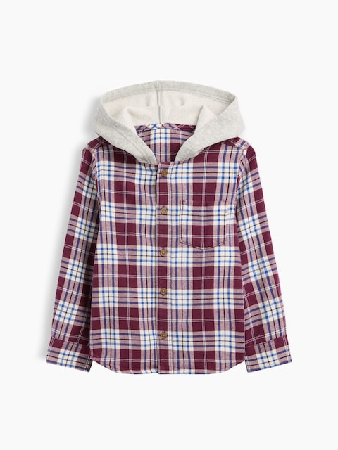 babyGap Hooded Flannel Shirt