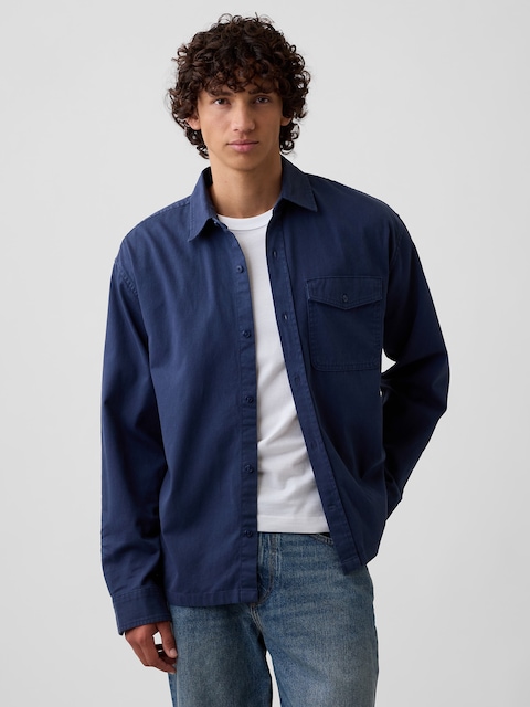 Twill Shirt in Boxy Fit