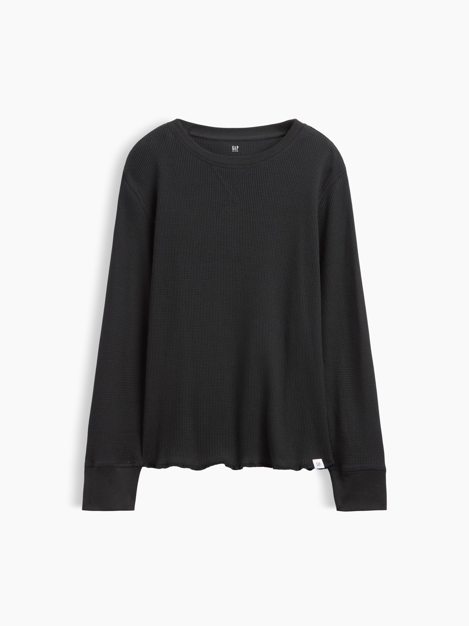 Kids Waffle-Knit Crewneck T-Shirt