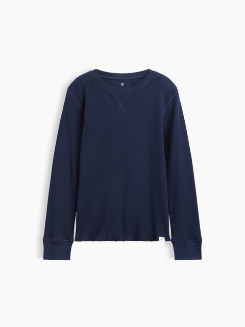 Kids Waffle-Knit Crewneck T-Shirt