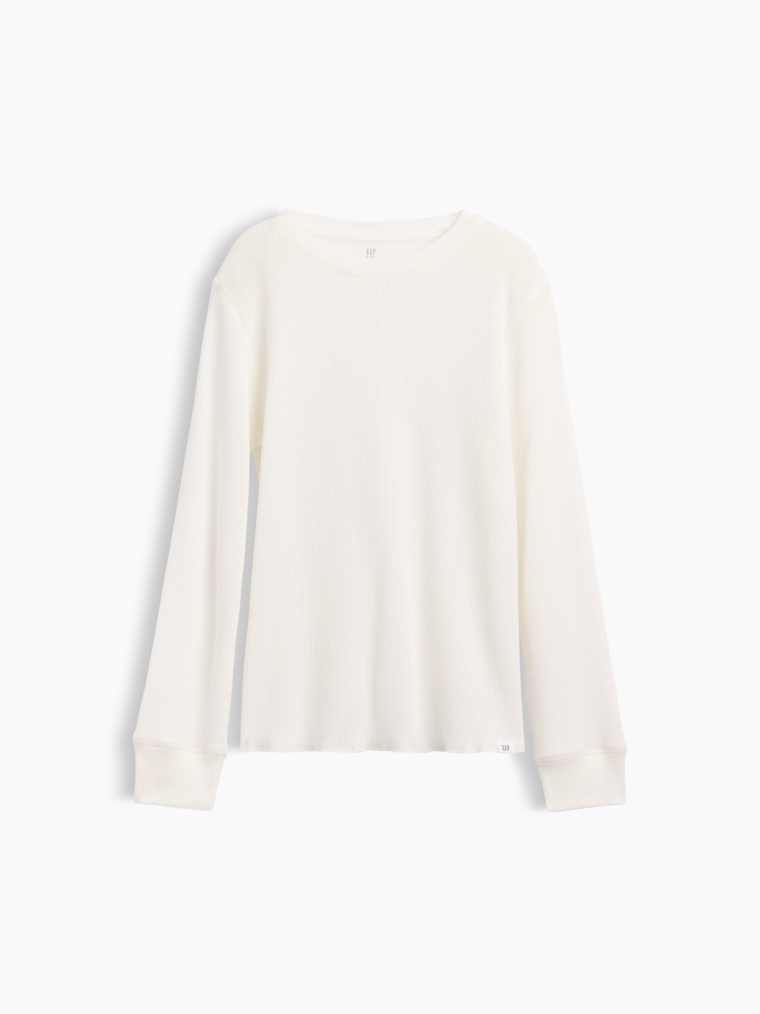 Kids Waffle-Knit Crewneck T-Shirt