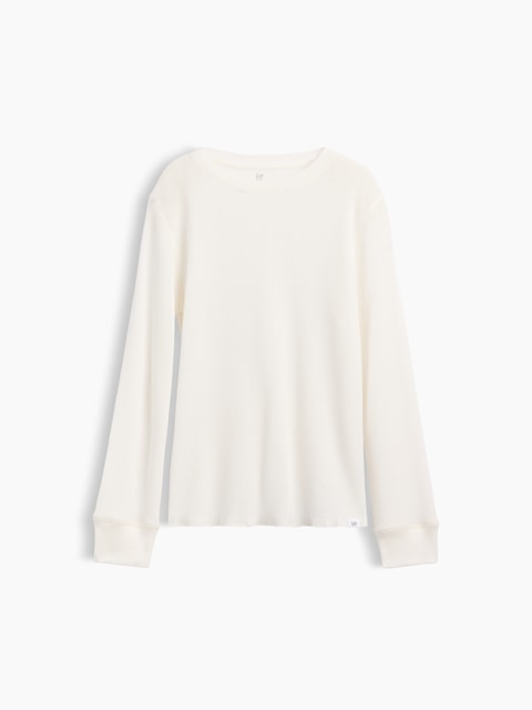 Kids Waffle-Knit Crewneck T-Shirt