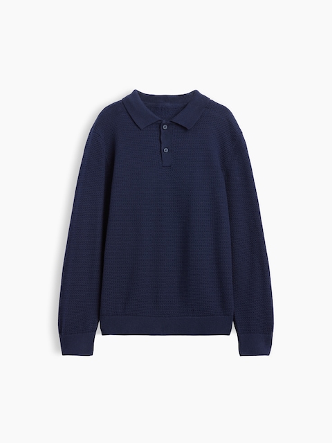 Kids Relaxed Textured Polo Shirt