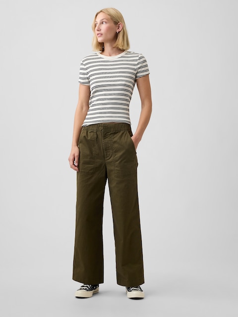 High Rise Wide-Leg Khakis