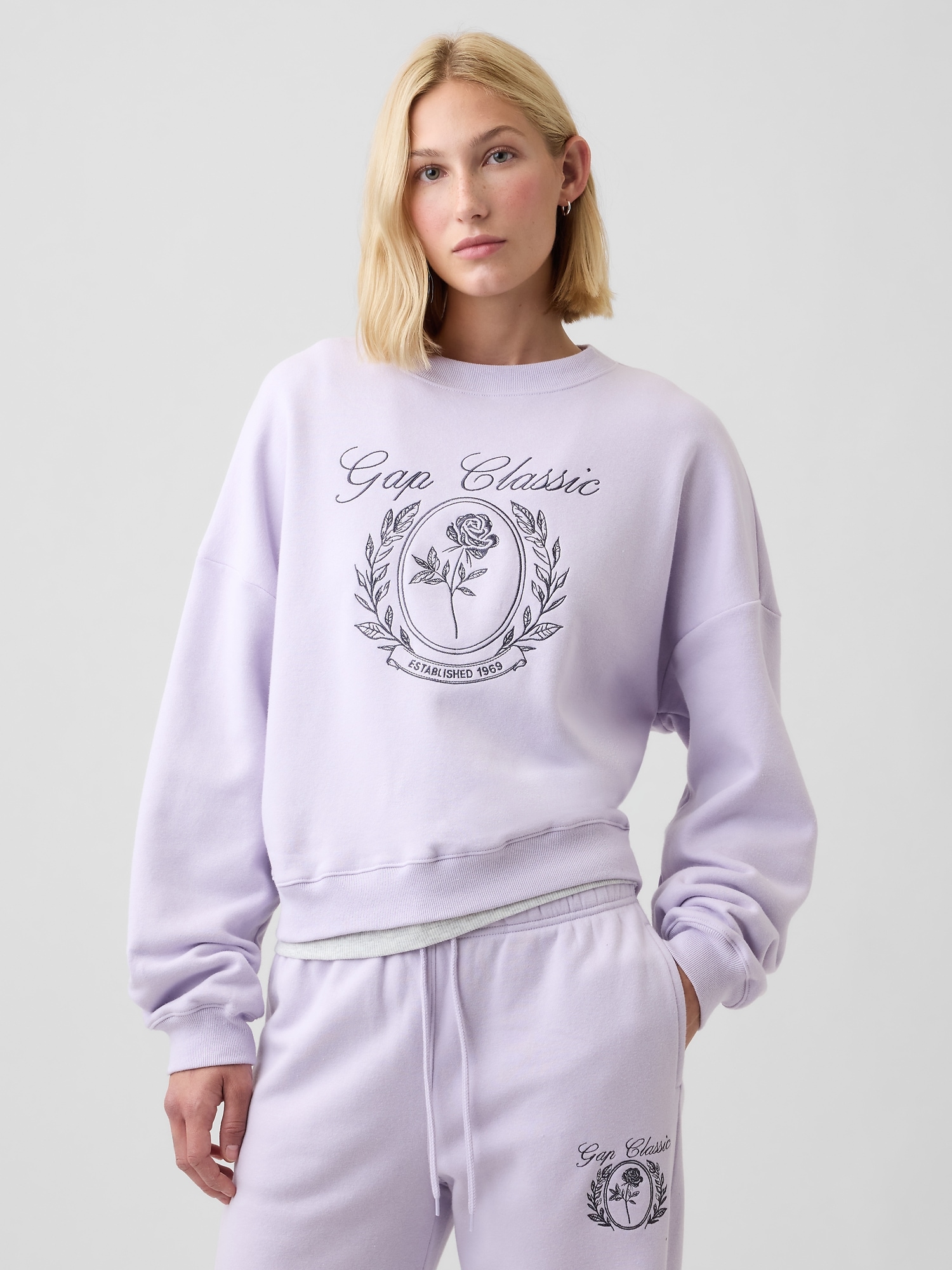 Relaxed Wedge Crewneck Sweatshirt