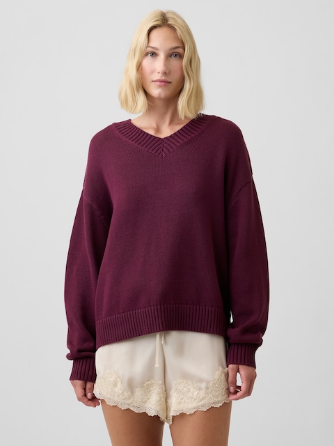 Oversized V-Neck Sweater